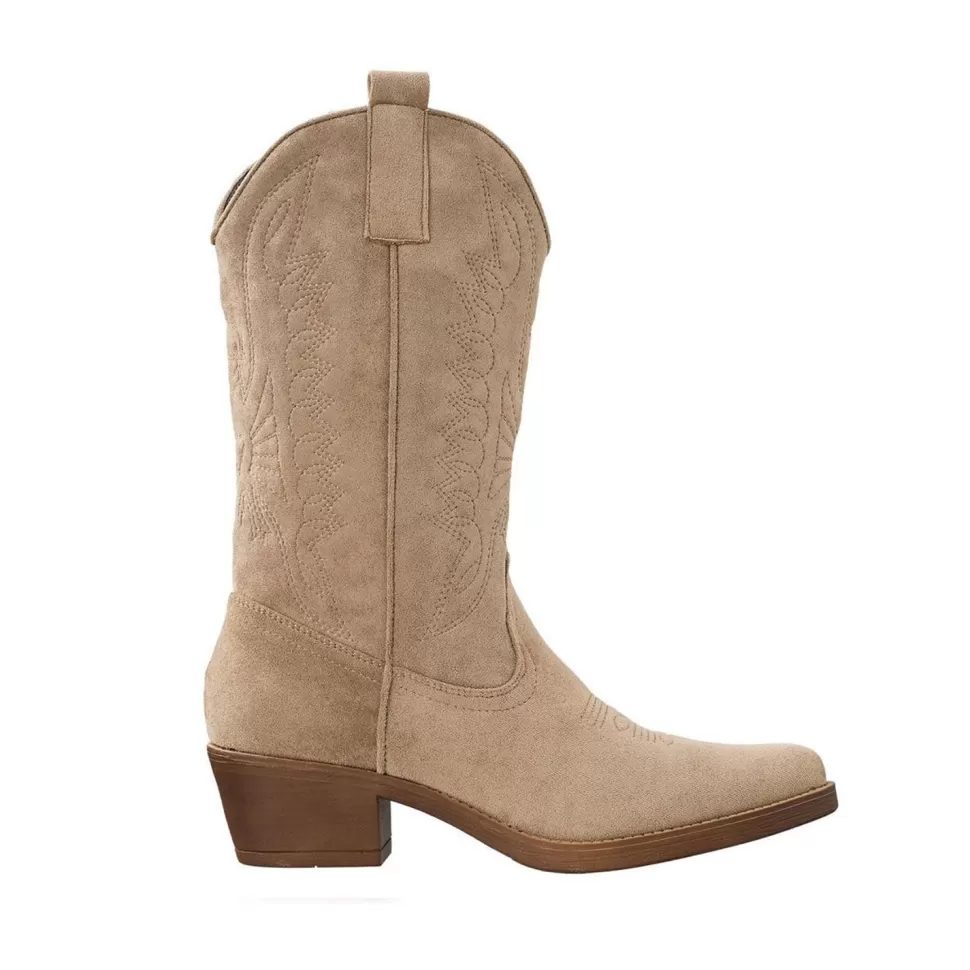 Missen Olivia & Kate Beige Suede Cowboy-Laarzen