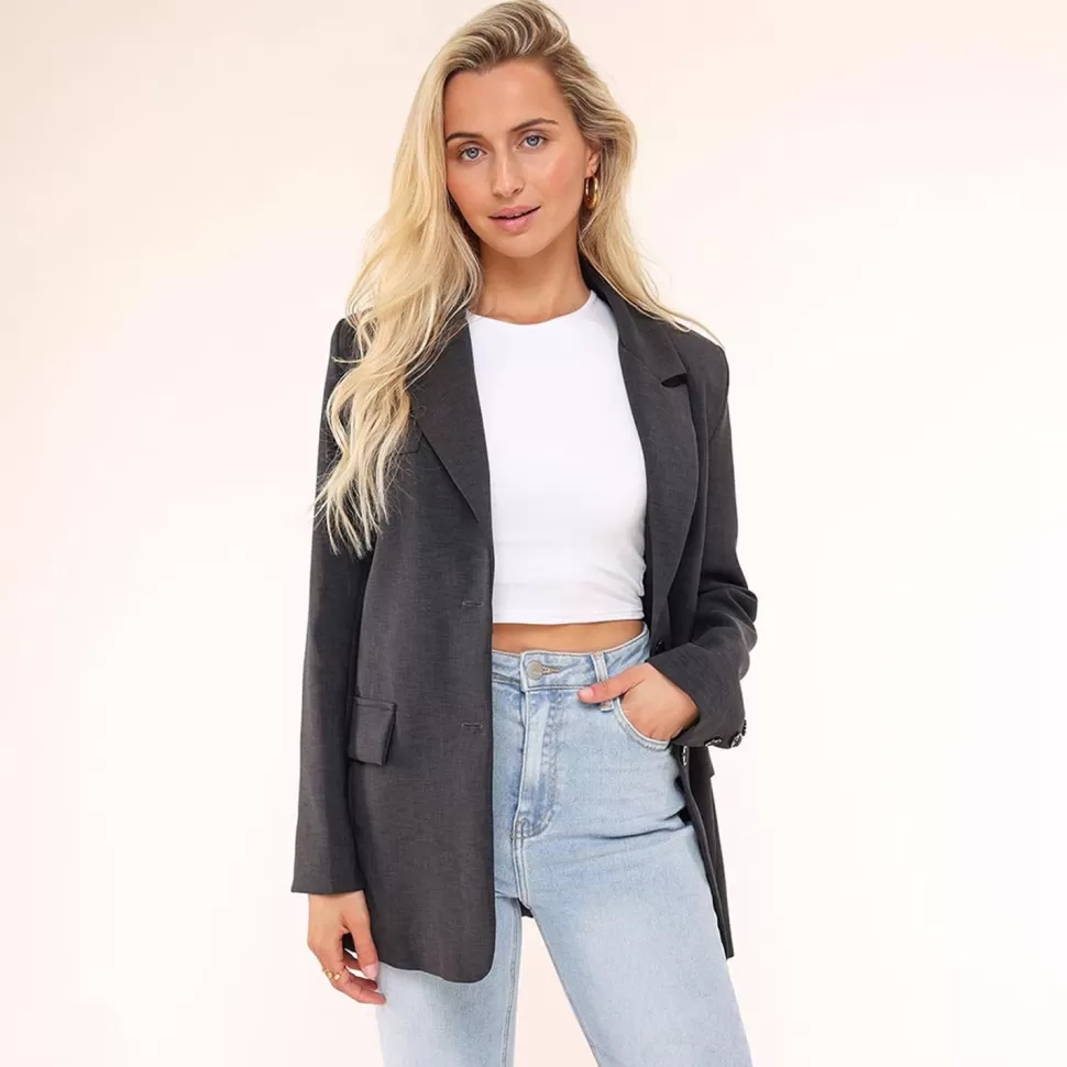 Missen Olivia & Kate Donker Grijze Classic-Blazer