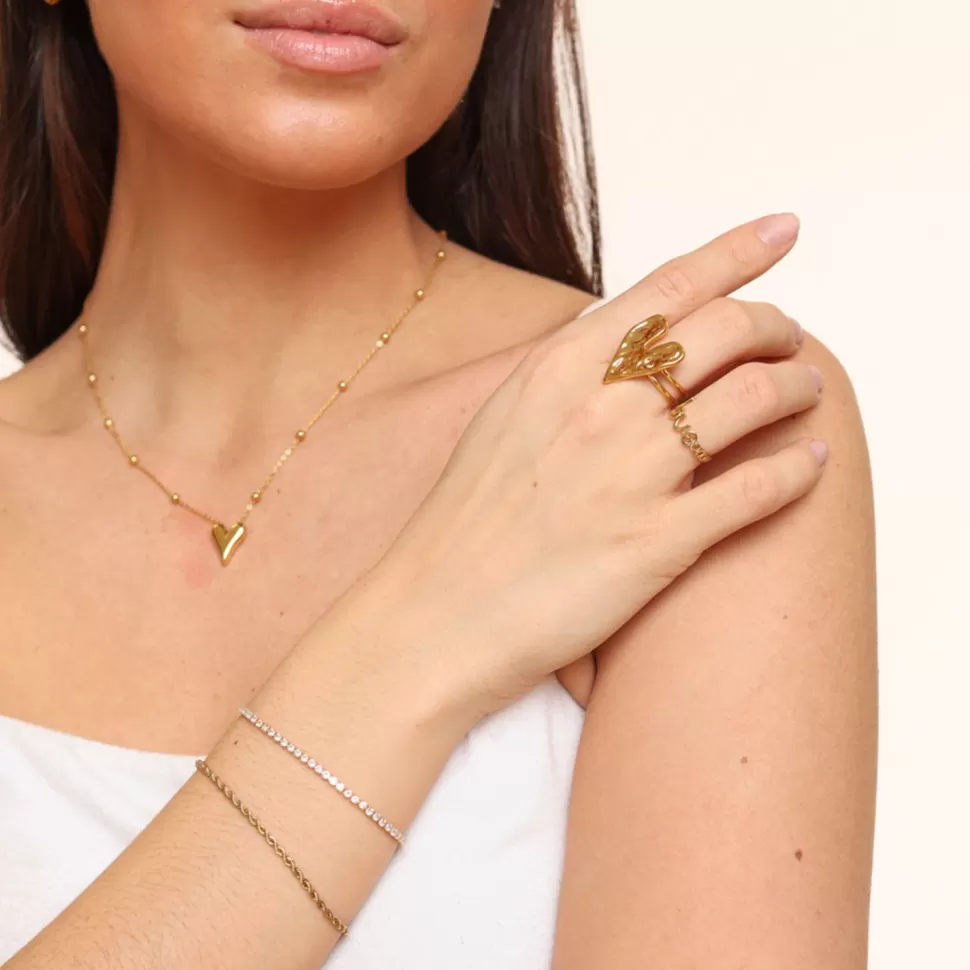 Missen Olivia & Kate Gouden Glitter Stenen-Armband