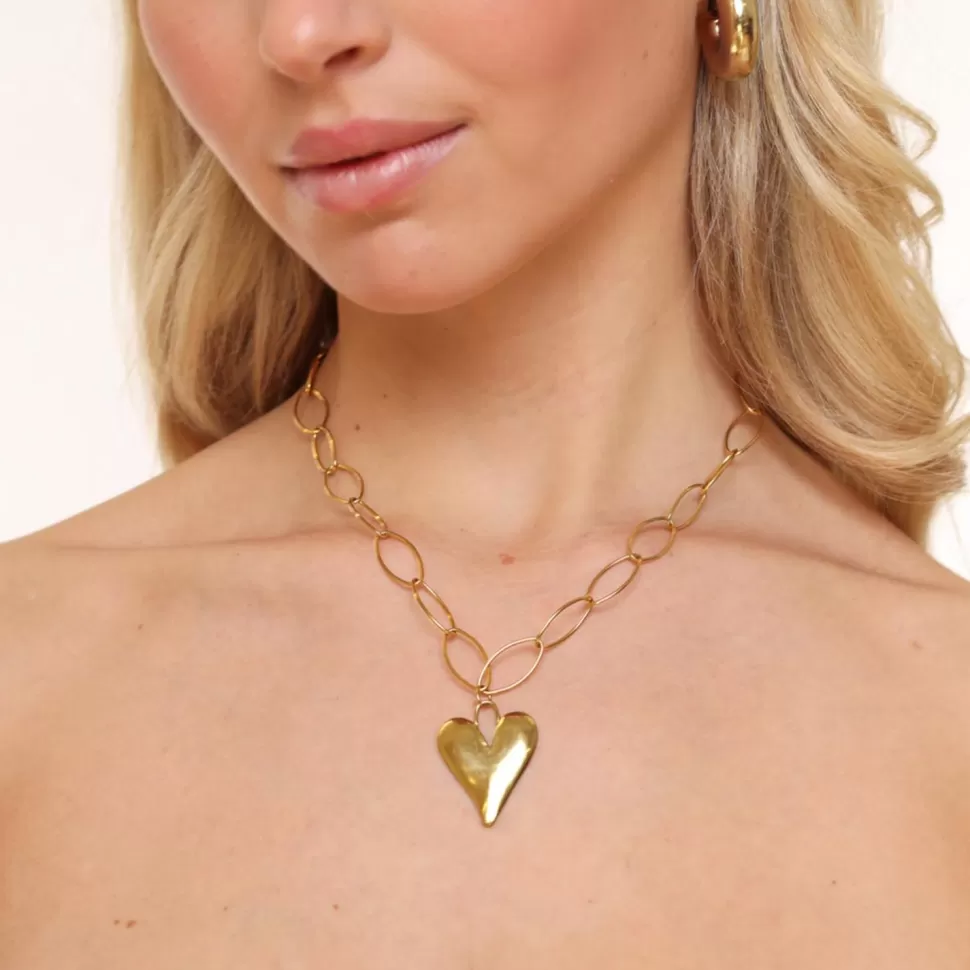 Missen Olivia & Kate Gouden Schakel Hart-Ketting