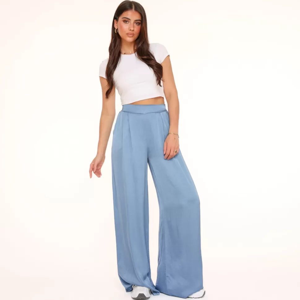 Missen Olivia & Kate Jeans Blauwe Tall Satijnen-Broek