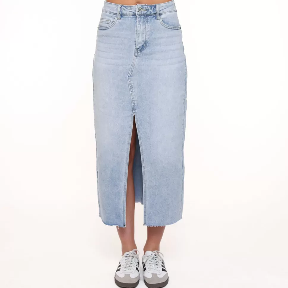 Missen Olivia & Kate Lichtblauwe Denim Split-Rok