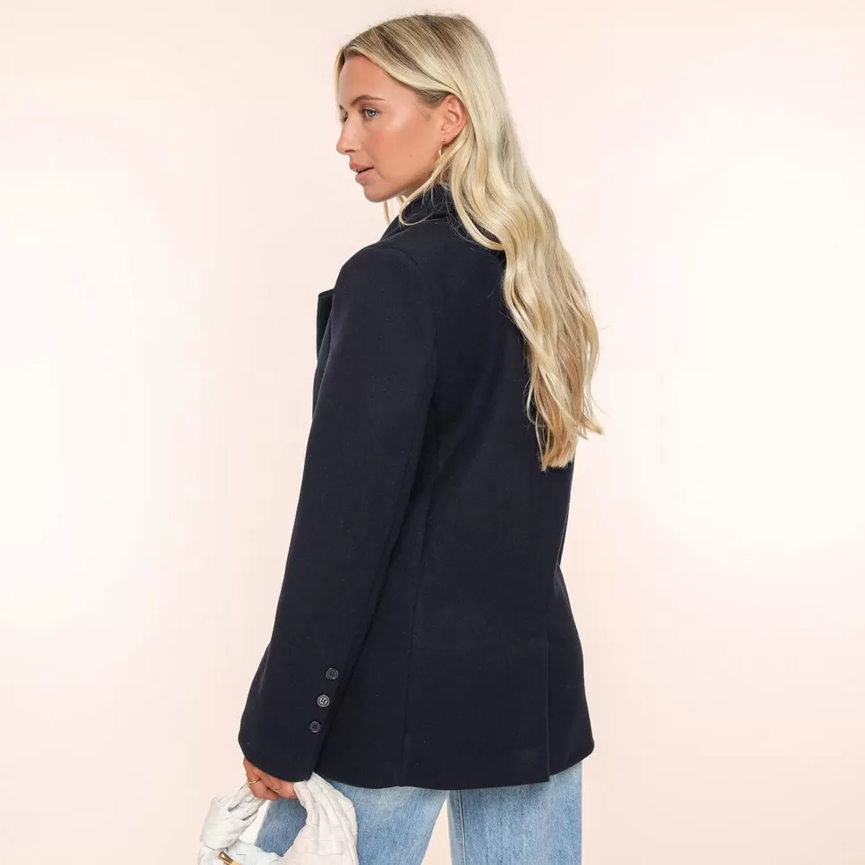 Missen Olivia & Kate Navy Oversized Wollen Look-Blazer