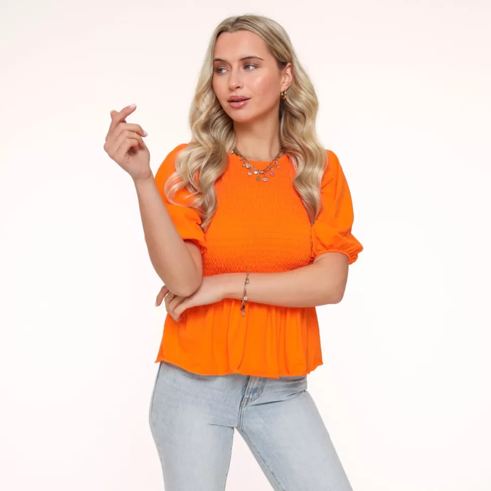 Missen Olivia & Kate Oranje Stretchy Ss-Top