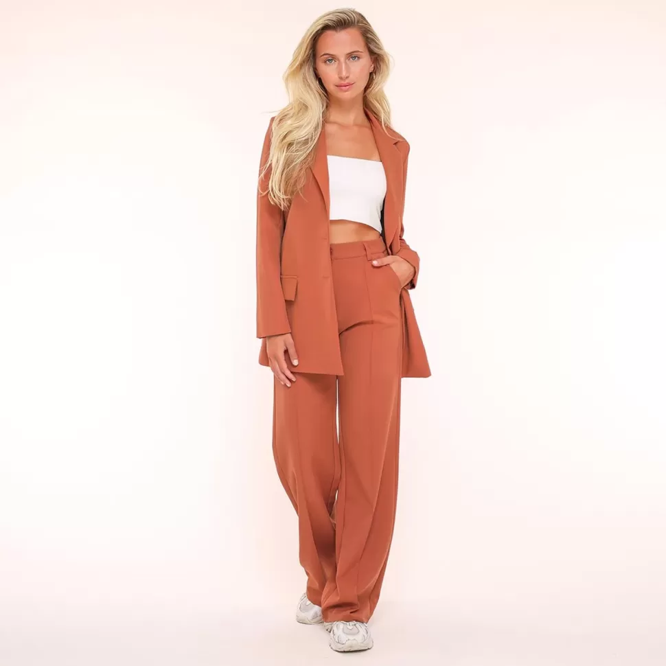 Missen Olivia & Kate Roest Oranje Basic Rechte-Blazer