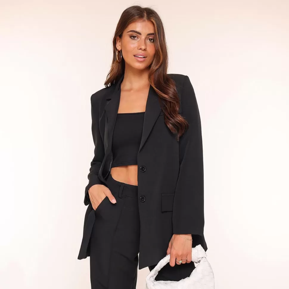 Missen Olivia & Kate Zwarte Basic Rechte-Blazer