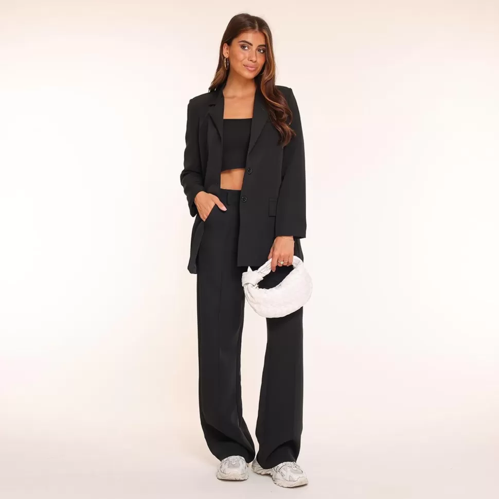 Missen Olivia & Kate Zwarte Basic Rechte-Blazer